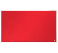 Nobo Pannello in Feltro Widescreen, 710 x 400 mm, Cornice Sottile, Sistema di Montaggio InvisaMount, Gamma Impression Pro, Rosso, 1915419