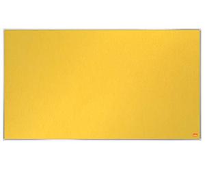 Nobo Pannello in Feltro Widescreen, 890 x 500 mm, Cornice Sottile, Sistema di Montaggio InvisaMount, Gamma Impression Pro, Giallo, 1915430