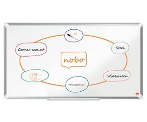 Nobo Premium Plus Lavagna Magnetica Laccata Widescreen - 890x500 mm, Cornice in alluminio, Certificazione Ecolabel UE, 1915371