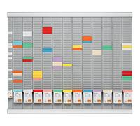 Professional Planner - 80x73x1,5 cm - 100 schede indice 1 bianche e 1000 schede indice 2 colorate incluse - Nobo