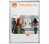 Nobo Quadro per Poster da Montare a Parete con Cornice a Scatto, Finiture in Alluminio, Copertura Protettiva Antiriflesso, Fissaggi Inclusi, 755 x 1060 x 17 mm - Argento