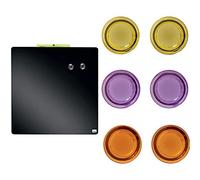 Nobo Riquadro Magnetico 360 X 360, Nero, 1903774 & Magneti Per Lavagna Bianca Magnetica, Diametro 30 Mm, Confezione Da 6, Colori Assortiti, 1903790