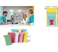 Nobo Schede a T Indice 3 blu chiaro [100] (Nobo T-Cards A80 Size 3 Light Blue [Pack 100] 2003006) NEW