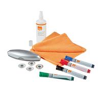Nobo Starter Kit Lavagne in Vetro - 4 Pennarelli, 1 Cancellino,1 Detergente, 1 Panno e 4 Magneti - 1905330
