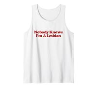 Nobody Knows I'm A Lesbian Y2k Trendy Funny LGBT Lesbian Canotta