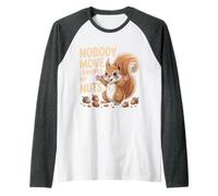 Nobody Move I Dropped My Nuts Giochi di Parole sul Cibo ||- Maglia con Maniche Raglan