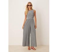 Nobody's Child - Ruth - Tuta jumpsuit monocromatica a quadretti arricciata-Multicolore 46