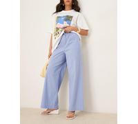 Nobody's Child - Shona - Pantaloni dritti blue e bianchi a righe-Bianco 48