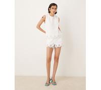 Nobody's Child - Sweetpea - Pantaloncini in lino bianchi in coordinato-Bianco 44