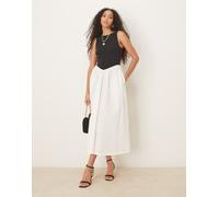 Nobody's Child - Verity - Vestito midi nero e bianco con fondo allungato a contrasto 42