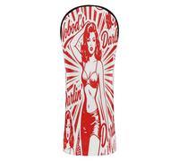 Nobody's Darlin - Coprimazza da donna vintage per mazze da golf, con targhetta numerata, progettata per adattarsi a tutti i tipi di legno e conducenti, colore: rosso