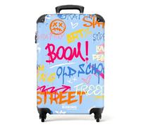 NoBoringSuitcases.com® Street Art, Textes bleus, Handgepäck, Valise