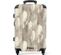 NoBoringSuitcases.com® Trolley Medio 67x43x25 cm Valigia Media Rigida Da Viaggio Ruote Valigie Leggere Stiva M Trolly Luggage Suitcase Leggerissimo Serpente - Texture - Sabbia