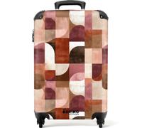 NoBoringSuitcases.com® Valigia Bagaglio A Mano 55x35x20 cm Trolley Cabina Da Viaggio Rigido Leggero Aereo 4 Ruote Luggage Carry On Geometria - Moderna - Retro
