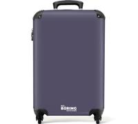 NoBoringSuitcases.com® Valigia Bagaglio A Mano 55x35x20 cm Trolley Cabina Viaggio Aereo Cabin Size Rigida Leggera 4 Ruote Valigie Luggage Tonalità - Grigioviola