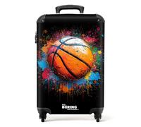 NoBoringSuitcases.com Valigia Bagaglio a Mano, Valigia, Trolley, Valigia 55x40x20, Valigie, Valigia da Stiva, Valigia 10 kg, Trolley Bagaglio a Mano 55x40x20 cm (Pallone da basket - Arancione)