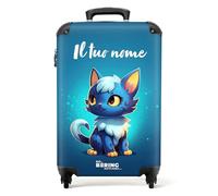 NoBoringSuitcases.com Valigia Bambini, Trolley Bambini, Valigia Per Bambini, Trolley Per Bambini da Viaggio, Valigie Per Bambini Trolley, Valigia Personalizzabile, 55x40x20 cm (Animale - Blu)