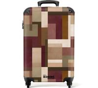 NoBoringSuitcases.com® Valigia Cabina 55x35x20 cm Trolley Da Viaggio Bagaglio A Mano Aereo Rigido Leggerissimo 4 Ruote Valigie Leggera Luggage Geometria - Moderna - Colorata