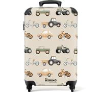 NoBoringSuitcases.com® Valigia Cabina Bambino 55x35x20 cm Trolley Bambini Da Viaggio Bagaglio A Mano Valigie Per Carry On Leggere Aereo Ruote Veicoli - Retro - Motivo