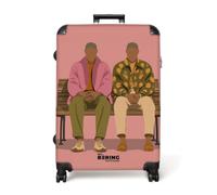 NoBoringSuitcases.com® Valigia Grande 77x51.5x28 cm Trolley Da Stiva Viaggio Rigida Leggera Ruote Valigie Bagaglio Suitcase Large XL Luggage Illustrazione - Panchina - Persone - Minimalista