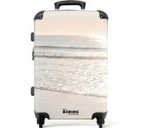 NoBoringSuitcases.com® Valigia Media 67x43x25 cm Rigida Trolley Medio Viaggio Aereo 4 Ruote Valigie Leggere Stiva M Trolly Bagaglio Luggage Mare - Sole - Sabbia