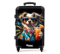 NoBoringSuitcases.com Valigia, Valigia Grande, Trolley Medio, Serratura TSA, Valigia Media, Valigia 20 kg, Valigia Trolley Grande, Suitcase Large, Valigia Grande 23 kg (67cm - 72L) (Cane - Blu)