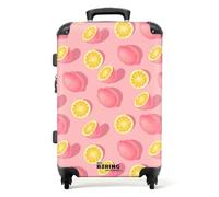 NoBoringSuitcases.com Valigia, Valigia Grande, Trolley Medio, Serratura TSA, Valigia Media, Valigia 20 kg, Trolley Grande, Valigie, Valigia Grande 23 kg (67cm - 72L), (Limoni - Rosa-Giallo)