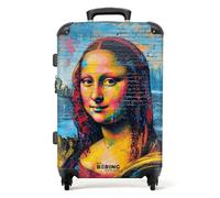 NoBoringSuitcases.com Valigia, Valigia Grande, Trolley Medio, Serratura TSA, Valigia Media, Valigia Media Rigida, Valigia Grande Leggera, Valigie, Valigia Grande 23 kg (67cm - 72L), (Mona Lisa - Blu)