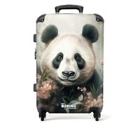 NoBoringSuitcases.com Valigia, Valigia Grande, Trolley Medio, Serratura TSA, Valigia Media, Valigia Media Rigida, Valigia 20 kg da Stiva, Valigia Grande 23 kg (67cm - 72L), (Panda - Rosa)