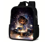 NoBoringSuitcases© Zaino Per Bambini Zaini Scolastici Nero | 8L - Scuola Da Viaggio School Bag Magia Elementar Backpack Piccolo Zainetto