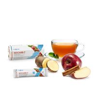 NOCARB T Tè alle fibre solubili Yacon, Mela, Cannella e Tè Verde. Una soluzione divina per il controllo di zuccheri e carboidrati. Infusi senza zucchero. Bustine da 5 g. (Pack 07 u, 35.0, grammo)