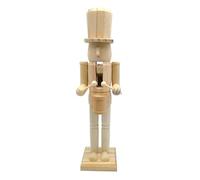 Nocciole In Legno Non Verniciate - Giocattolo Di Marionetta D'arte, Silhouette In Legno Vacanze | 3x Statue Di Schiaccianoci Di Natale 3x Per L'artigianato Della Famiglia Bambini Divertimento Ragazzi
