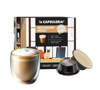 NOCCIOLINO (128 Capsule) compatibili con Lavazza A Modo Mio, 8 Box da 16 Capsule, cremoso e avvolgente, con delizioso aroma di nocciola, perfetto per una pausa golosa, senza glutine (La Capsuleria)