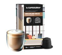NOCCIOLINO (160 Capsule) compatibili con Nespresso, 16 box da 10 capsule, deliziosa bevanda cremosa al gusto di nocciola, ideale per una pausa avvolgente e golosa, senza glutine (La Capsuleria)