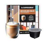 NOCCIOLINO (48 Capsule) compatibili con Nescafé Dolce Gusto, 3 box da 16 Capsule, gusto intenso e cremoso, con aroma goloso alla nocciola, senza glutine (La Capsuleria)