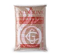 Nocciolo di oliva CALDOLIVA® ad alto potere calorifico - Sacco da 15 kg per TEST STUFA/CALDAIA - Combustibile ecologico Biomassa al 100% Eco Green Fuel Prodotto Italiano