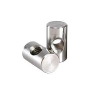 Noce di botte, Dadi di centraggio in acciaio inossidabile M4-M6 for inserti for martello for mobili incorporati Dado cilindrico con filettatura metrica Lavorazione del legno(M5x12 (10Pcs))