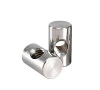 Noce di botte, Dadi di centraggio in acciaio inossidabile M4-M6 for inserti for martello for mobili incorporati Dado cilindrico con filettatura metrica Lavorazione del legno(M6x16 (5Pcs))