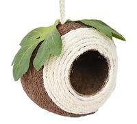 Noce di cocco - Casetta di cocco per uccelli | Grotta di allevamento del parrocchetto portatile, rifugio riutilizzabile in noce di cocco naturale per rondine, passero