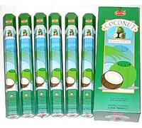 Noce di cocco incenso (6 confezioni = 120 bastoncini) con supporto per bastone da Sterling Effectz