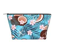 Noce Di Cocco Tropicale Sul Blu, Borsa da toilette Borsa per trucco Borsa per cosmetici Borsa da toilette da viaggio portatile