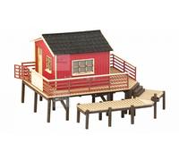 NOCH 14259 - Kit di montaggio Molo per noleggio barche con capanna. Taglio laser