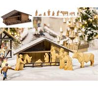 Noch 14394 presepe con personaggi effetto legno