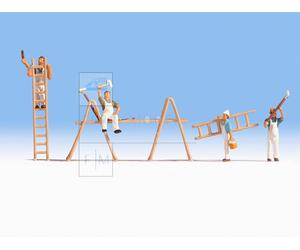 NOCH 15056 - Imbianchini con scale. Scala H0 1:87
