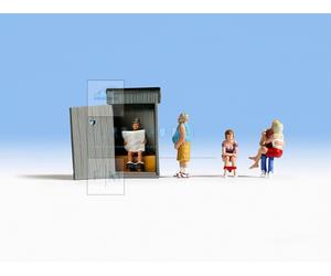 NOCH 15560 - Gabinetto con personaggi 5pz. Scala H0 1:87