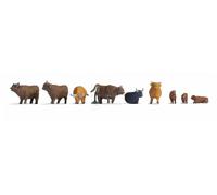 NOCH 15728 - Set 9 bovini da montagna. Scala H0 1:87