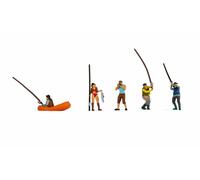 15891 Noch HO Personaggi pescatori vari con barchetta scala 1:87