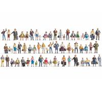 NOCH Set Mega Risparmio Figure, Dipinti Mano Modellini, 60 Pezzo per Stazione