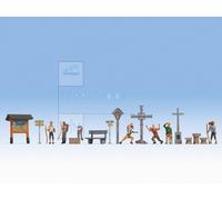 16210 Noch HO Set personaggi e accessori vari in montagna come foto scala 1:87