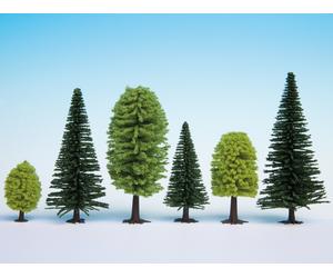 NOCH 26811 Serie Hobby: Confezione mista Alberi (pz. 10) e pini pz. 15